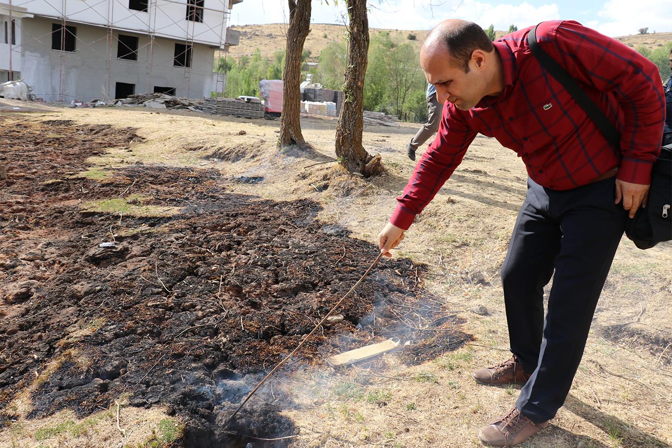 Bingöl'deki esrarengiz yangının nedeni "çürüyen bitki ve hava teması"  